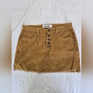 Indigo Rein Tan Corduroy Mini Skirt